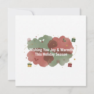 Cartão De Festividades Wishing You Joy & Warmth Holiday Card