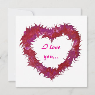 Cartão De Festividades Wispy Red Heart Valentines Day Cards