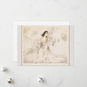 Cartão De Festividades Wisteria, 1940, por Louis Icart