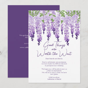 Cartão De Festividades Wisteria Coisas Boas Vale O Casamento De Espera