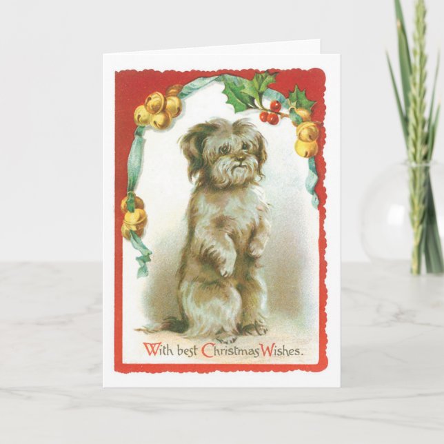 Cartão De Festividades With Best Christmas Wishes (Frente)