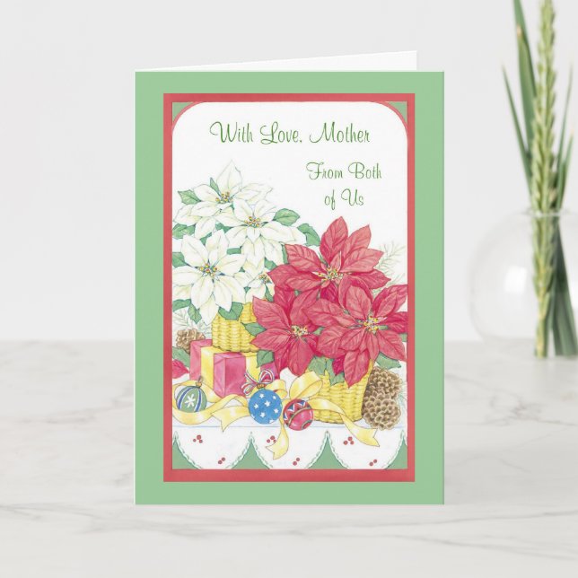 Cartão De Festividades With Love, Mother From Both of Us (Frente)