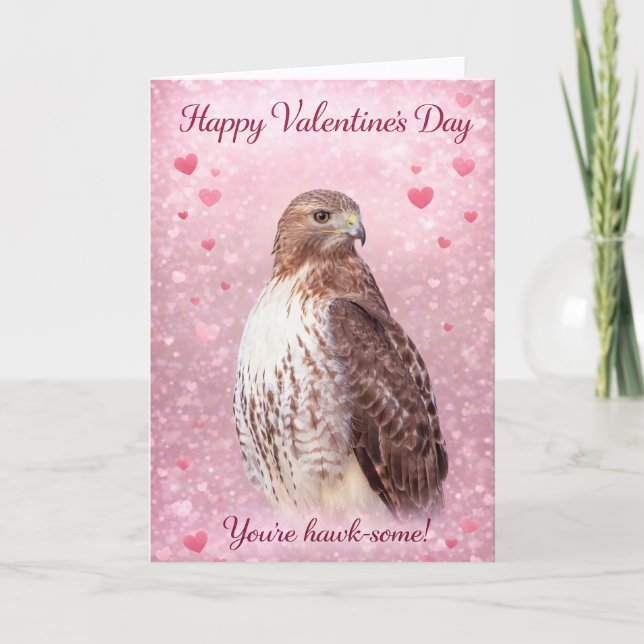 Cartão De Festividades With You, Always – Red-Tailed Hawk Valentine’s Day (Frente)