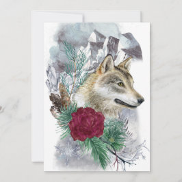 Cartão De Festividades Wolf Solstício Winter & Mountain Pagan Sabbat