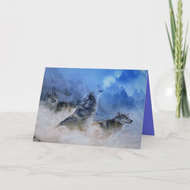 Cartão De Festividades Wolf Spirits (Frente)