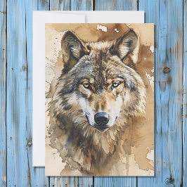 Cartão De Festividades Wolf Totem Spirit Significado Card