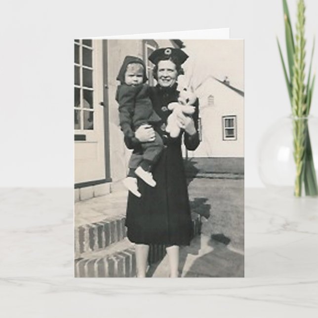 Cartão De Festividades woman child and bunny greeting card (Frente)