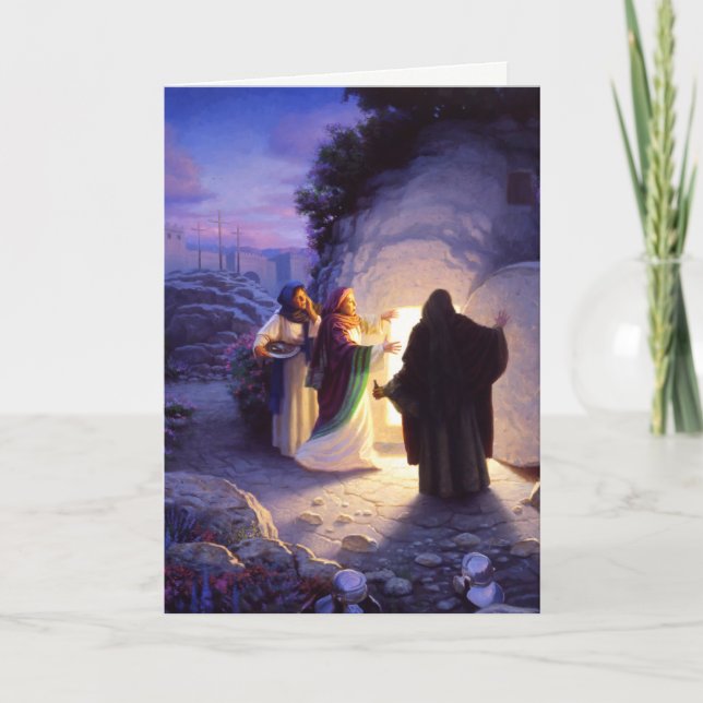 Cartão De Festividades Women At The Empty Tomb Easter Card (Frente)