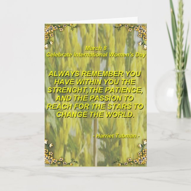 Cartão De Festividades Women's Day Card (Frente)