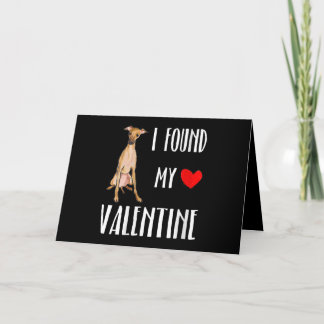 Cartão De Festividades Womens Found My Valentine Day Italian Greyhound