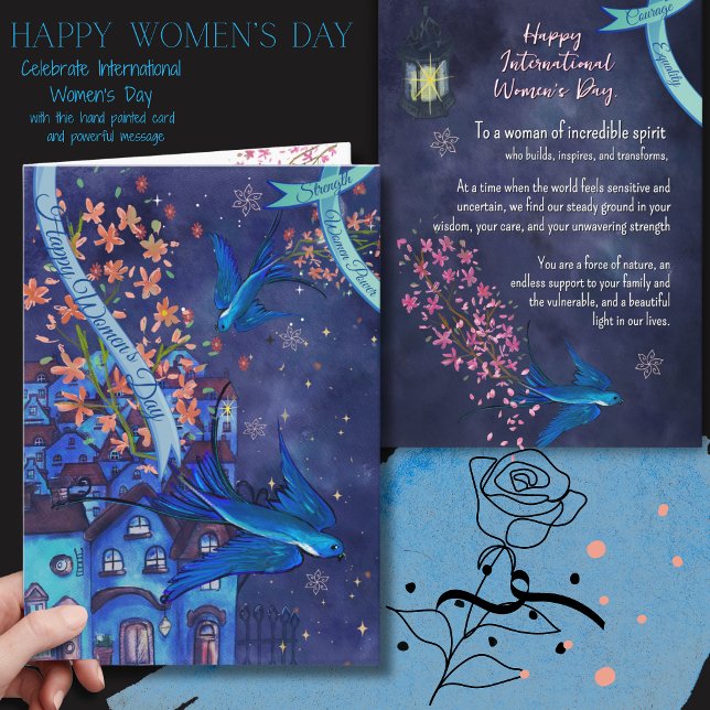 Cartão De Festividades Women's Strength & Spirit  Women's Day Card (Women's Strength & Spirit Women's Day Card)