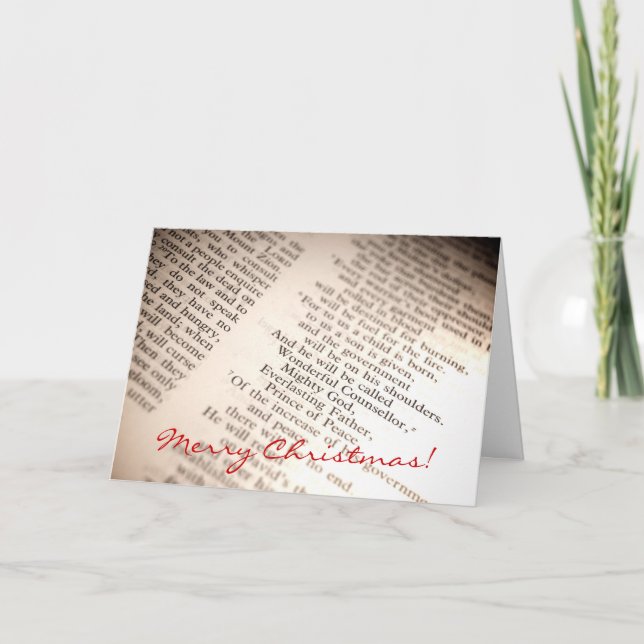 Cartão De Festividades Wonderful Counsellor, Mighty God [Christmas Card] (Frente)