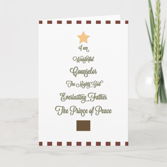 Cartão De Festividades Wonderful, Counselor Christmas Card (Frente)