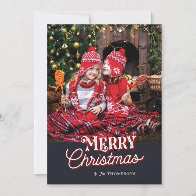 Cartão De Festividades Wonderful Time of the Year Christmas Photo Card (Frente)