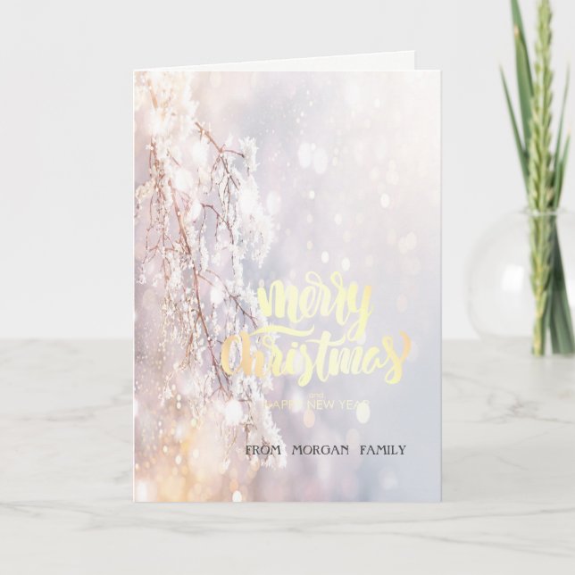 Cartão De Festividades Wonderland Branches de inverno (Frente)