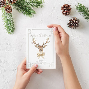 Cartão De Festividades Woodland Deer Festivo