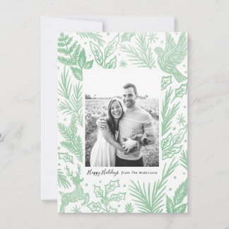 Cartão De Festividades Woodland Watercolor