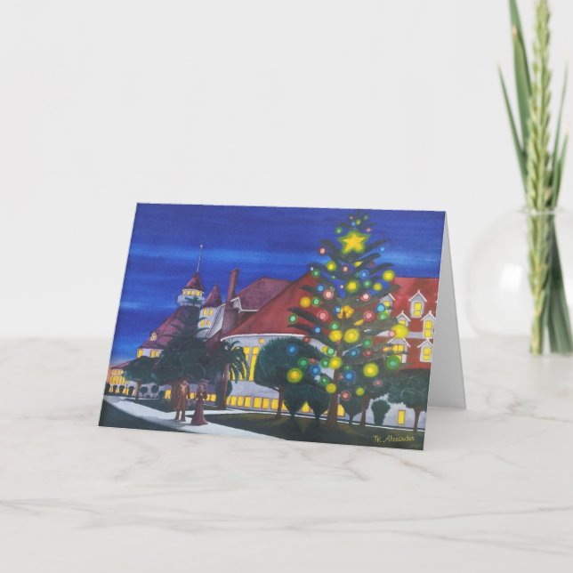 Cartão De Festividades World's First Outdoor Christmas Tree 1904 (Frente)