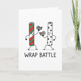 Cartão De Festividades Wrap Battle - Funny Christmas Card