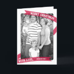 Cartão De Festividades Wrapped With Love Christmas Photo Card<br><div class="desc">Celebrate the season with this modern and stylish holiday card from Berry Berry Sweet.</div>