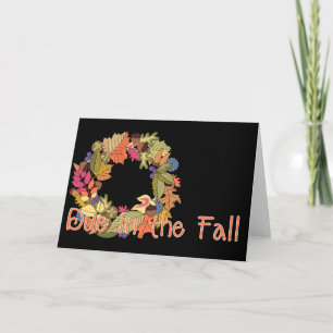 Cartão De Festividades Wreath due this Fall Pregation Annan Card (Devida