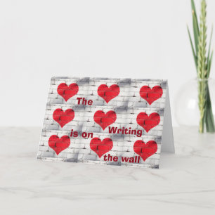 CARTÃO DE FESTIVIDADES **WRITING IS ON THE WALL*** LOVE AT CHRISTMAS
