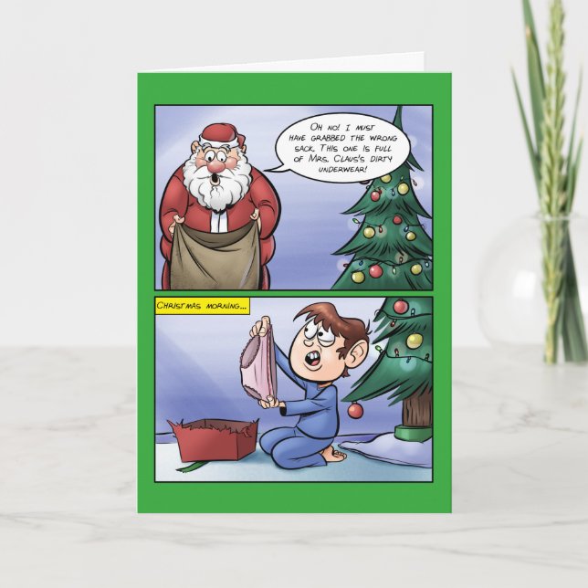 Cartão De Festividades Wrong Sack Christmas Card (Frente)