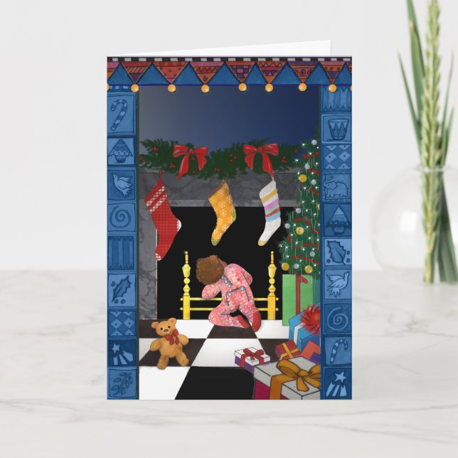 Cartão De Festividades X005 Procurando Papais noeis (Frente)