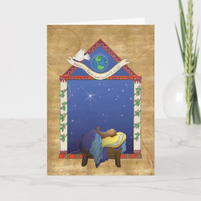 Cartão De Festividades X008 Peace & Goodwill para todos (Frente)