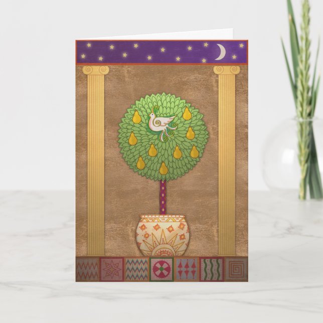 Cartão De Festividades X009 Partridge in a Pear Tree (Frente)