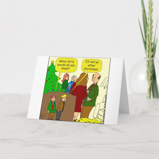 Cartão De Festividades x94 dirty words 1 cartoon (Frente)