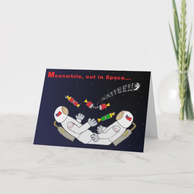 Cartão De Festividades X-mas In Space (Frente)