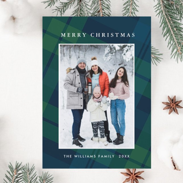 Cartão De Festividades Xadrez de Natal Retroativa Uma Saudação Fotográfic (Criador carregado)