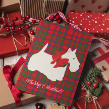 Xadrez Vermelho Tartan Scottie Saudação