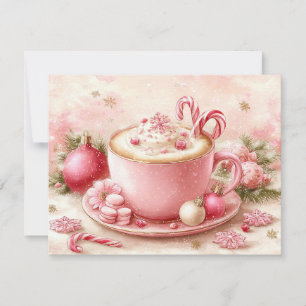 Cartão De Festividades Xícara de chocolate quente fofa
