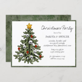 Cartão De Festividades XMAS assustador | Um Grunge De Árvore De Natal Mui