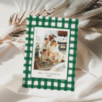 Xmas de Fotografias da Família Retro Moderno Verde