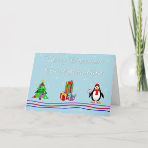 Cartão De Festividades Xmas great grandson greeting cards