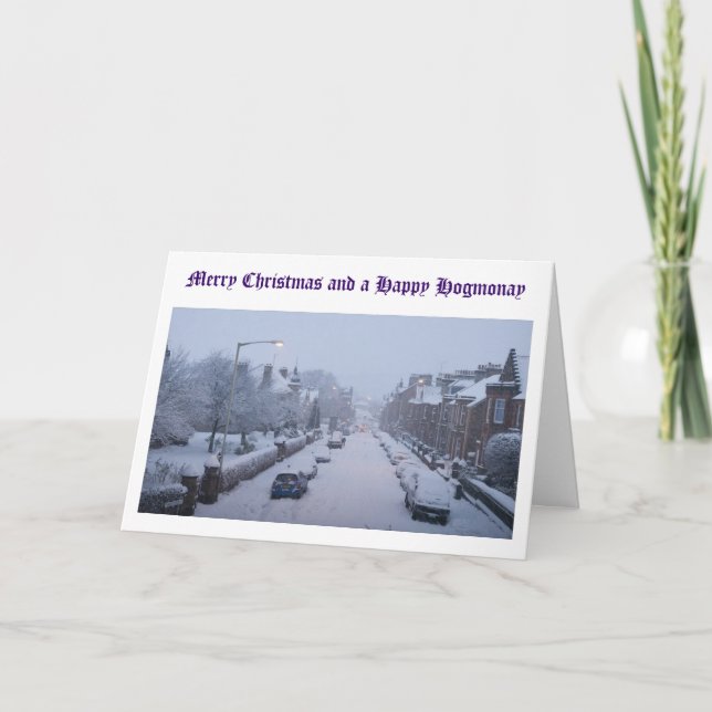 Cartão De Festividades Xmas (Hogmonay em Perth) (Frente)