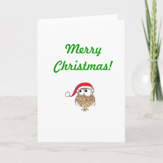Cartão De Festividades xmas-owl, Merry Christmas!
