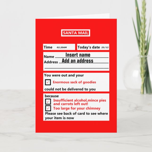 Cartão De Festividades Xmas personalizável e engraçado (Frente)