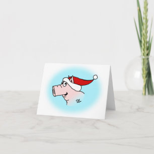 Cartão De Festividades Xmas Pig Card