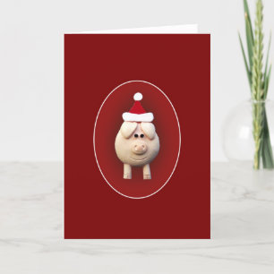 Cartão De Festividades Xmas Piggy