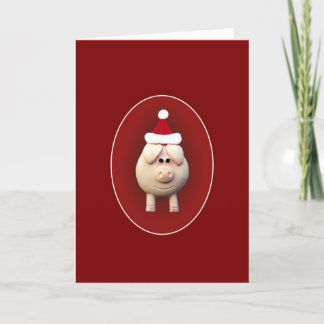 Cartão De Festividades Xmas Piggy