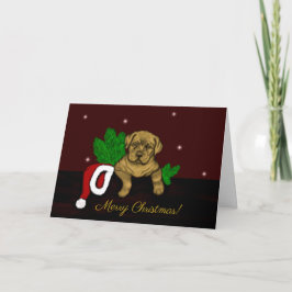 Cartão De Festividades XMas puppy
