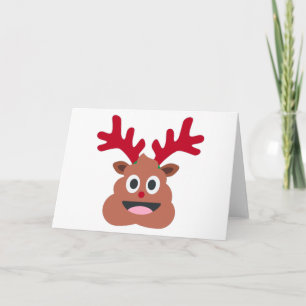 Cartão De Festividades xmas reindeer poo emoji