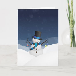Cartão De Festividades Xmas Snowy Snowman