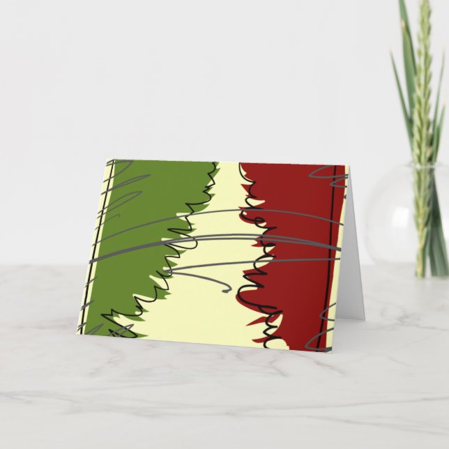 Cartão De Festividades Xmas Squiggle 01 (Frente)