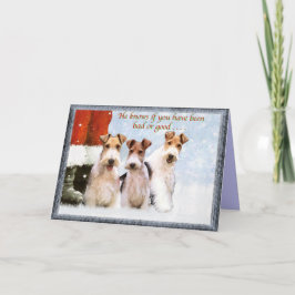 Cartão De Festividades Xmas Terriers
