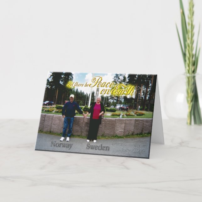 Cartão De Festividades Xmas Travels with W & M (Frente)